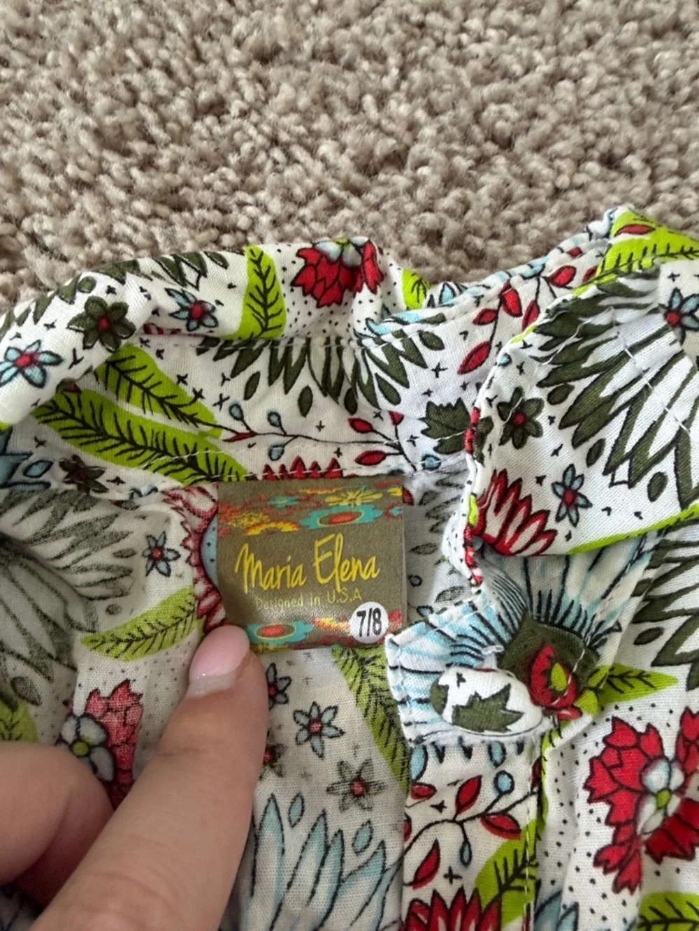 Maria Elena Floral Retro Kids Dress